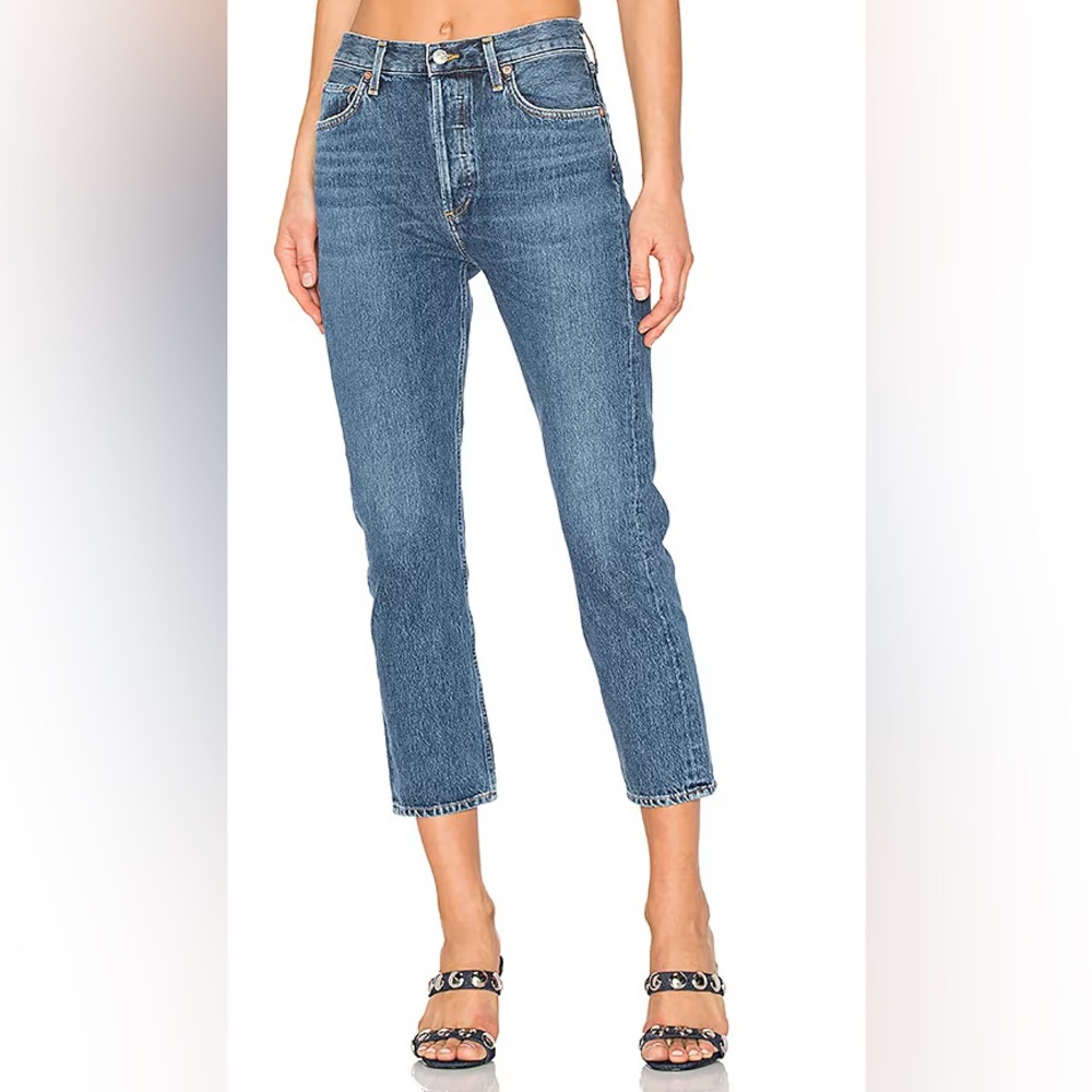 Agolde High Rise Crop Riley Jean